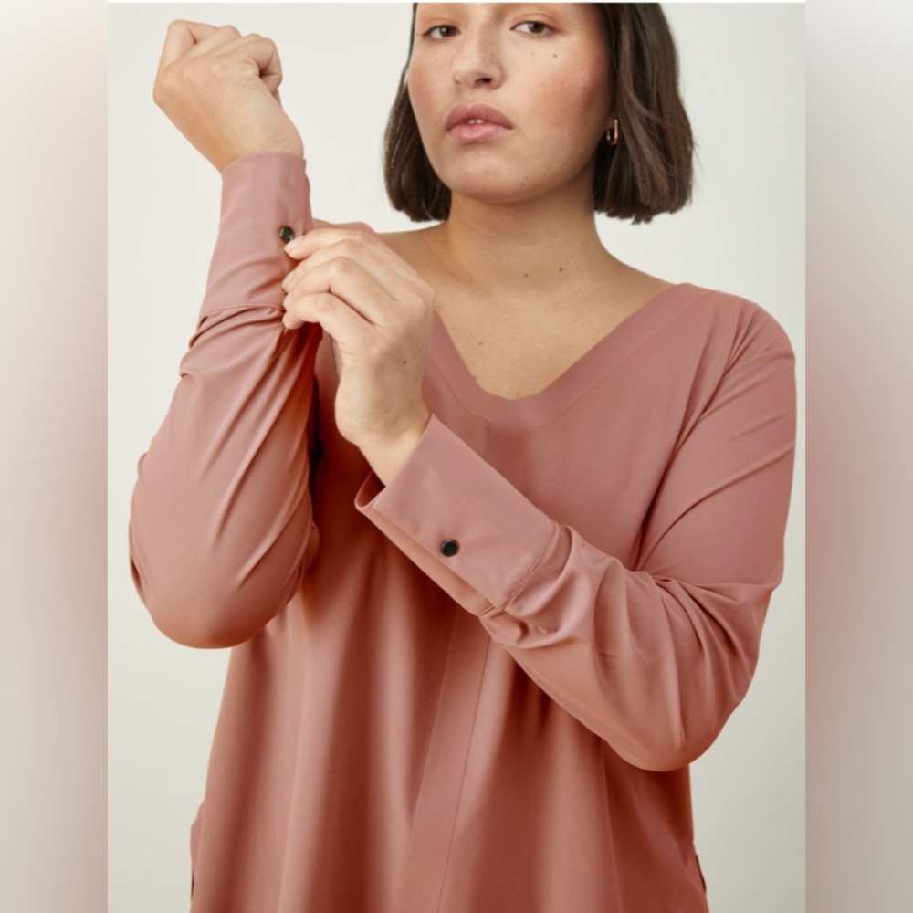 Aday Something Tailored shirt in rose, Large